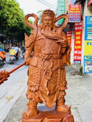 Quan Công Cầm Đao Gỗ Hương