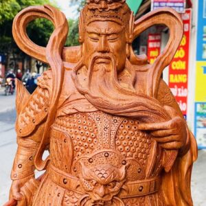 Quan Công Cầm Đao Gỗ Hương