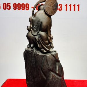 Di Lạc Cầm Gậy Như Ý Gỗ Trắc