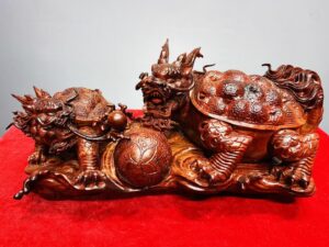 Song Long Quy Nhả Ngọc Gỗ Tử Đàn