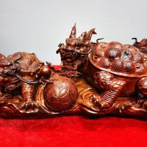 Song Long Quy Nhả Ngọc Gỗ Tử Đàn