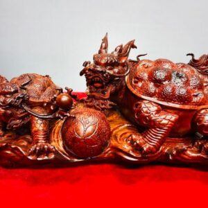 Song Long Quy Nhả Ngọc Gỗ Tử Đàn
