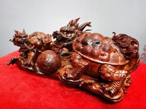 Song Long Quy Nhả Ngọc Gỗ Tử Đàn