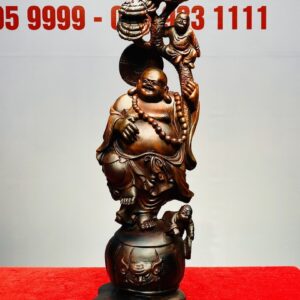 Di Lạc Nhị Tiểu Vác Nấm Linh Chi Đứng Trống Gỗ Trắc