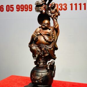 Di Lạc Nhị Tiểu Vác Nấm Linh Chi Đứng Trống Gỗ Trắc