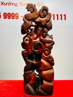 Song Nghê Vờn Cầu Gỗ Trắc