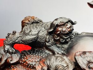 Nghê Mẫu Tử Bình Hồ Lô Gỗ Trắc