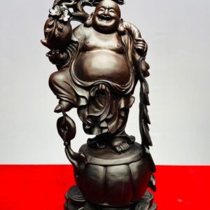 Di Lạc Vác Cành Đào Gỗ Trắc