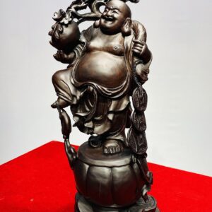 Di Lạc Vác Cành Đào Gỗ Trắc