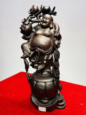 Di Lạc Vác Cành Đào Gỗ Trắc