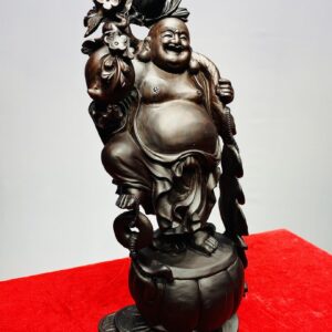 Di Lạc Vác Cành Đào Gỗ Trắc