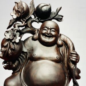 Di Lạc Vác Cành Đào Gỗ Trắc