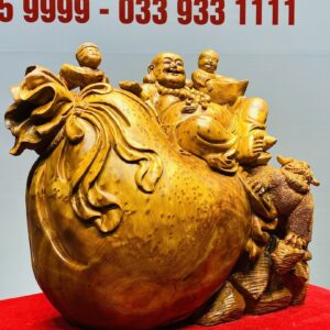 Di Lạc Nhị Tiểu Ngồi Bao Tiền Gỗ Nu Ngọc Am
