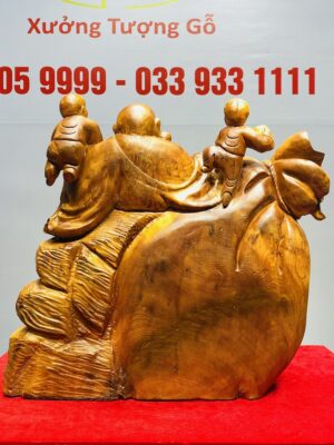 Di Lạc Nhị Tiểu Ngồi Bao Tiền Gỗ Nu Ngọc Am