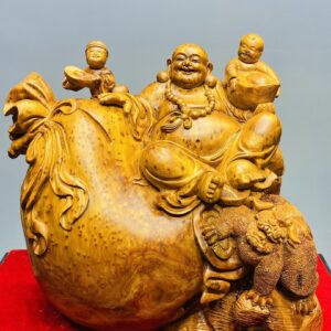 Di Lạc Nhị Tiểu Ngồi Bao Tiền Gỗ Nu Ngọc Am