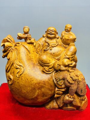 Di Lạc Nhị Tiểu Ngồi Bao Tiền Gỗ Nu Ngọc Am