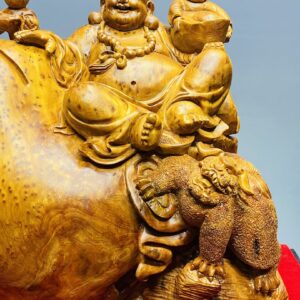 Di Lạc Nhị Tiểu Ngồi Bao Tiền Gỗ Nu Ngọc Am