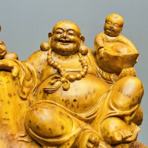 Di Lạc Nhị Tiểu Ngồi Bao Tiền Gỗ Nu Ngọc Am
