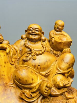 Di Lạc Nhị Tiểu Ngồi Bao Tiền Gỗ Nu Ngọc Am