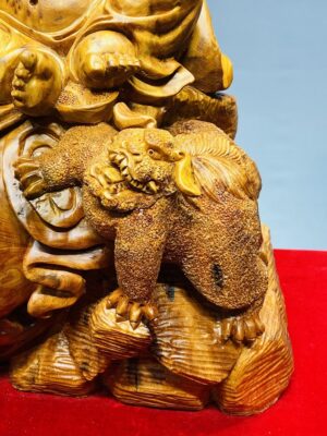 Di Lạc Nhị Tiểu Ngồi Bao Tiền Gỗ Nu Ngọc Am