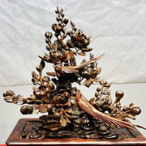 Chậu Hoa Phù Dung Chim Trĩ Gỗ Trắc