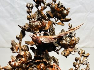 Chậu Hoa Phù Dung Chim Trĩ Gỗ Trắc