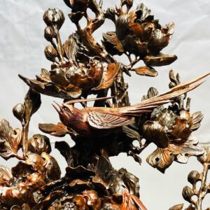 Chậu Hoa Phù Dung Chim Trĩ Gỗ Trắc