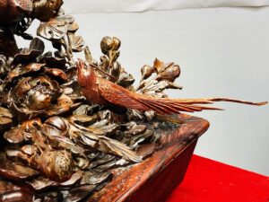 Chậu Hoa Phù Dung Chim Trĩ Gỗ Trắc