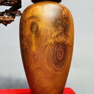 Bình tùng hạc gỗ hương.