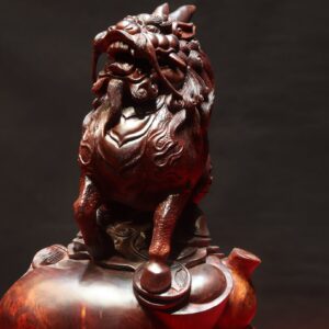 Hoả Kỳ Lân Trấn Bao Tiền Gỗ Nu Tử Đàn