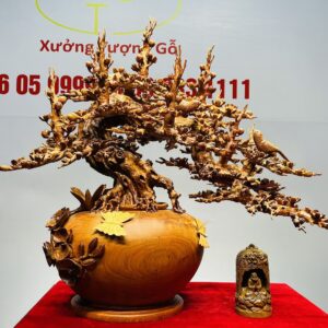 Bình Hoa Mai Gỗ Hương