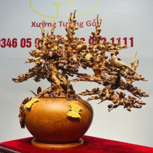 Bình Hoa Mai Gỗ Hương