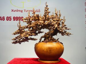 Bình Hoa Mai Gỗ Hương