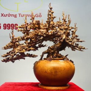 Bình Hoa Mai Gỗ Hương