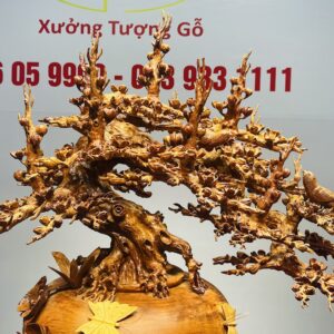Bình Hoa Mai Gỗ Hương
