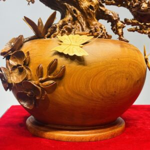 Bình Hoa Mai Gỗ Hương