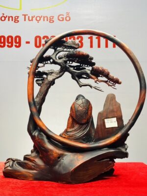 Đạt Ma Khất Thực Nhất Tiểu Cây Tùng Gỗ Trắc