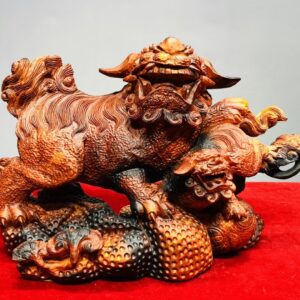Nghê Mẫu Tử Gỗ Trắc