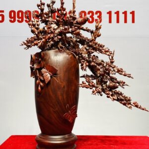 Bình Hoa Mai Gỗ Tử Đàn