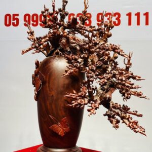 Bình Hoa Mai Gỗ Tử Đàn
