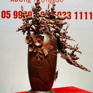 Bình Hoa Mai Gỗ Tử Đàn