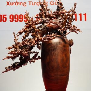 Bình Hoa Mai Gỗ Tử Đàn