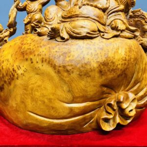 Di Lạc Tam Tiểu Ngồi Bao Tiền Gỗ Nu Ngọc Am