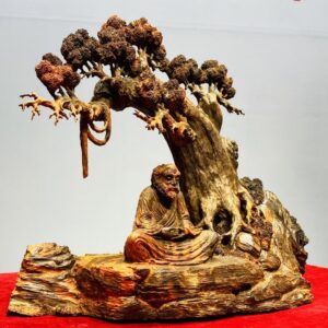 Đạt Ma Ngồi Thiền Dưới Cây Tùng Gỗ Trắc