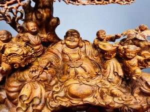 Di Lạc Ngũ Tiểu Cây Tùng Gỗ Sưa
