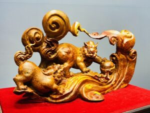 Song Nghê Vờn Cầu Gỗ Nu Hương