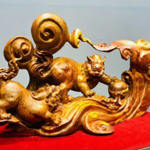 Song Nghê Vờn Cầu Gỗ Nu Hương