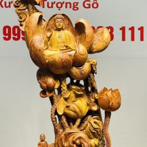 Phật Toạ Đài Sen Gỗ Hương