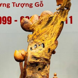Phật Toạ Đài Sen Gỗ Hương
