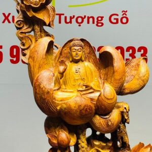 Phật Toạ Đài Sen Gỗ Hương